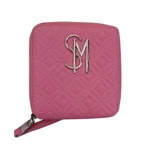 Steve Madden Quilted Zippered Wallet in Pink